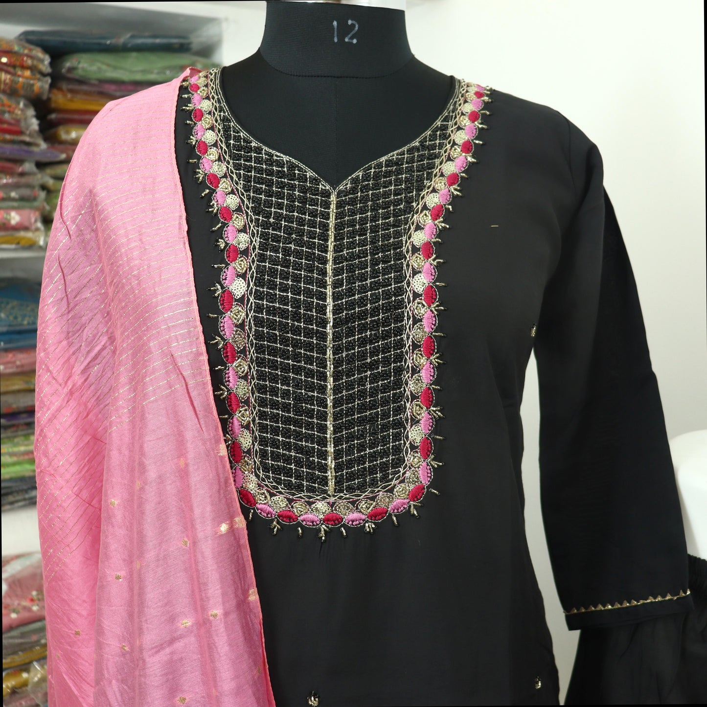 Silk Kurta, Pant and Dupatta Set