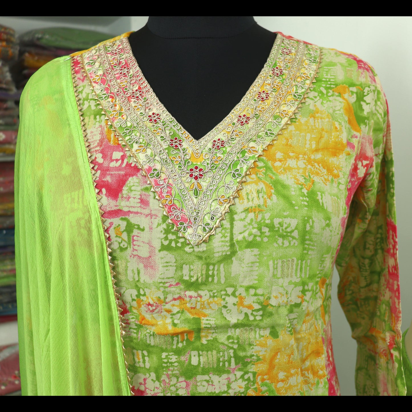 Quality Viscose Rayon kurta pant dupatta set