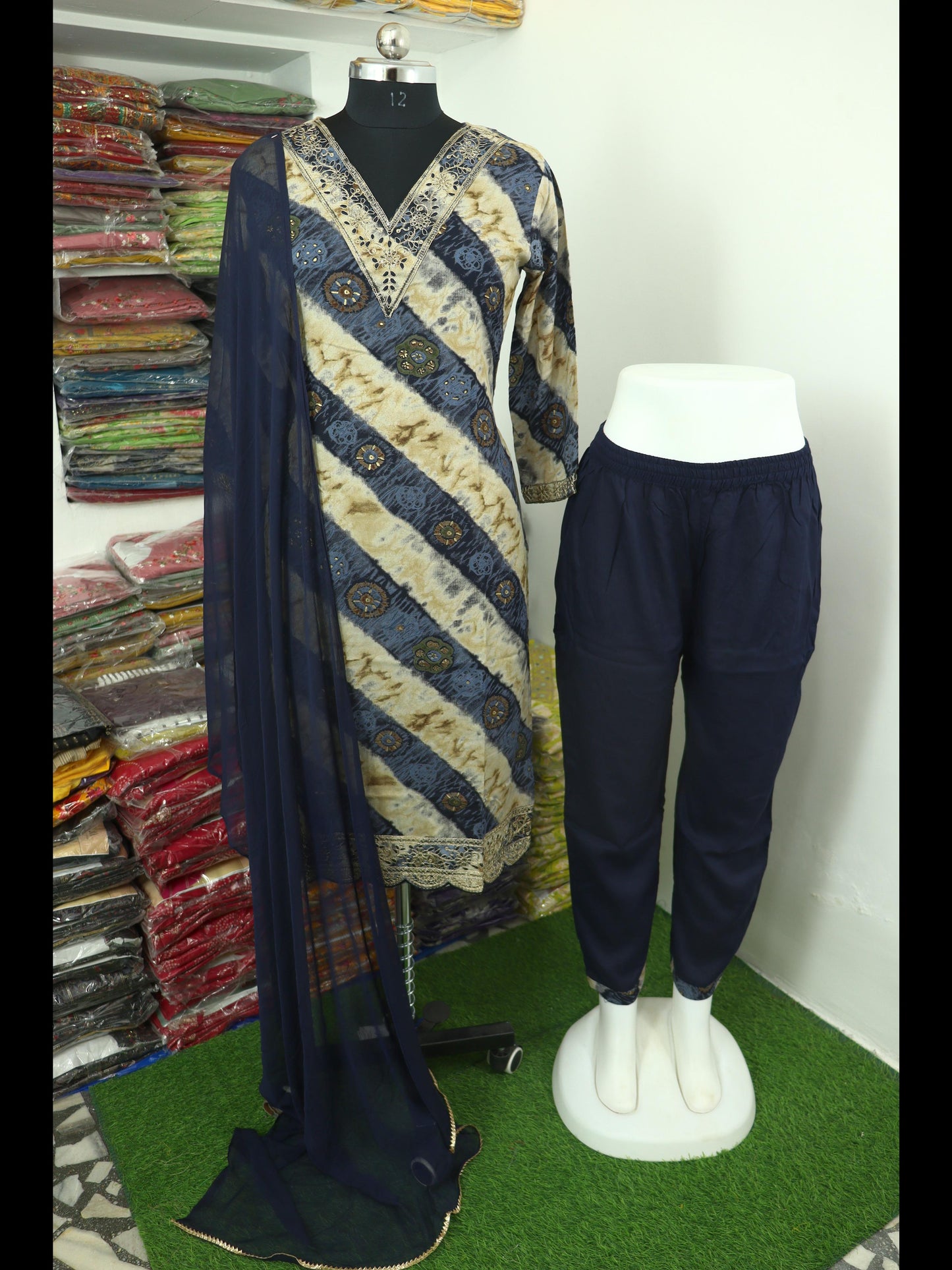 Quality Viscose Rayon kurta pant dupatta set