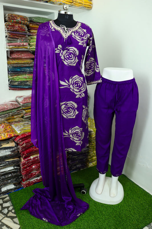 Quality Vertican dupatta set