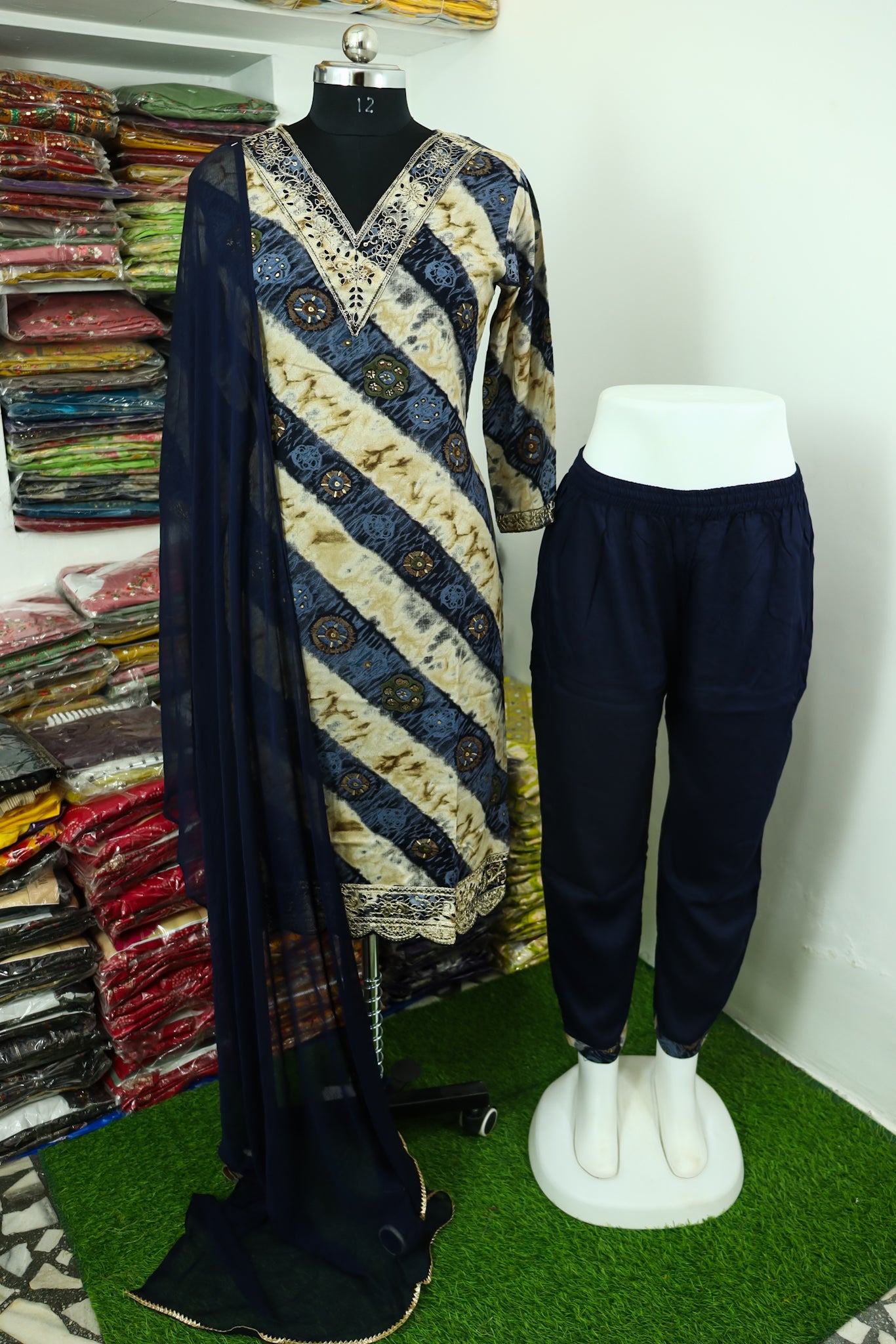 Quality Viscose Rayon kurta pant dupatta set