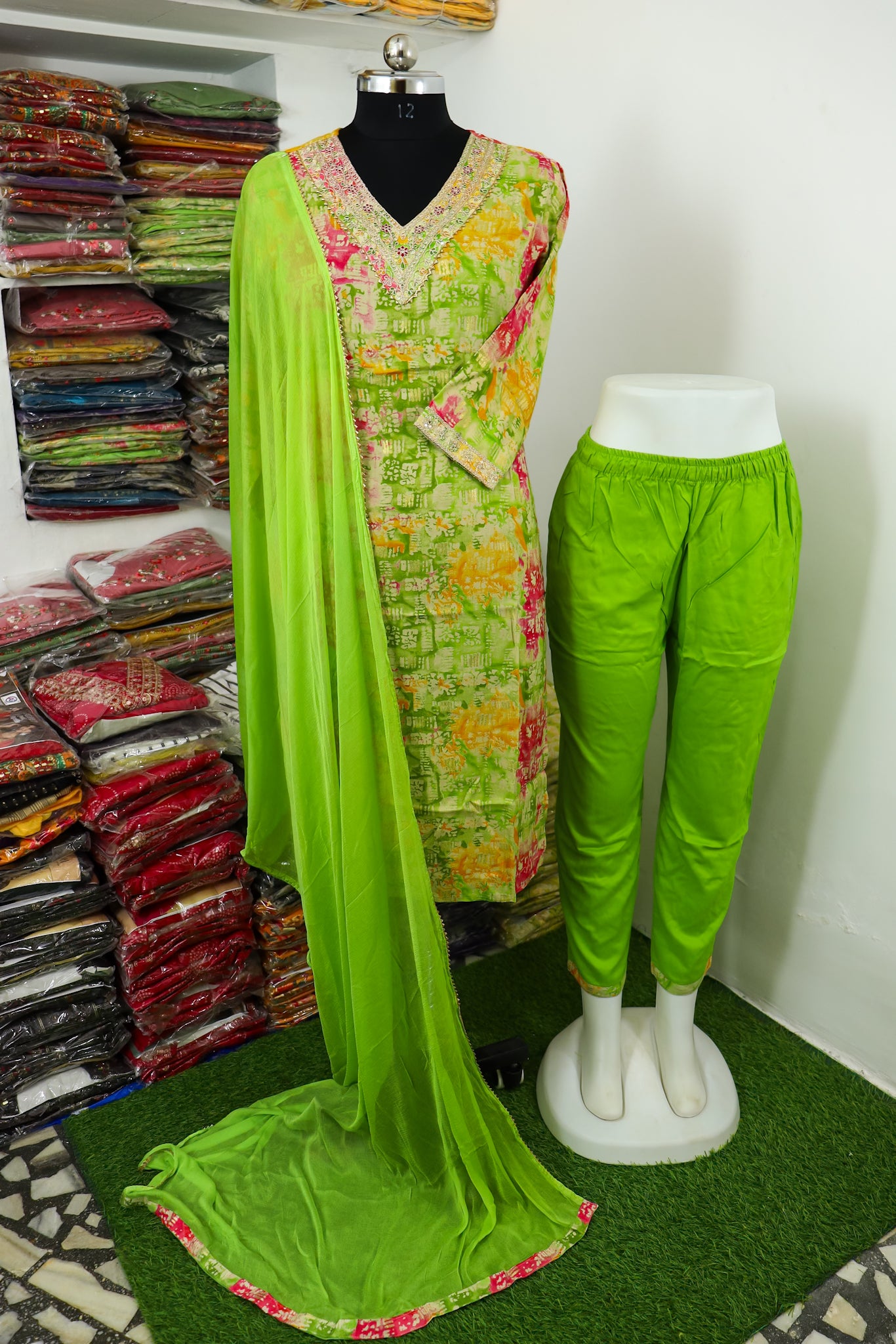 Quality Viscose Rayon dupatta set