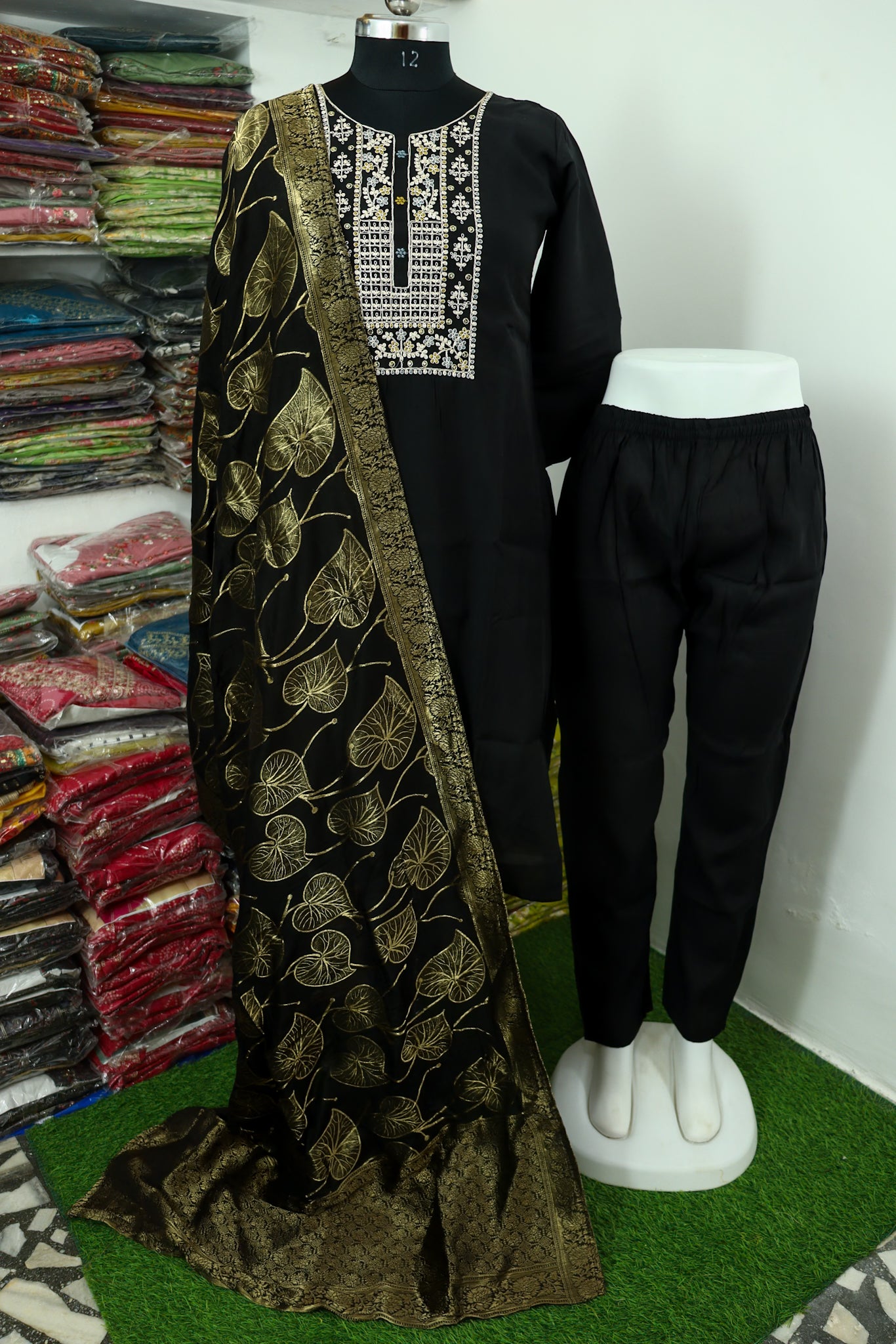 Luxurious Silk Kurta, Pant & Dupatta Set