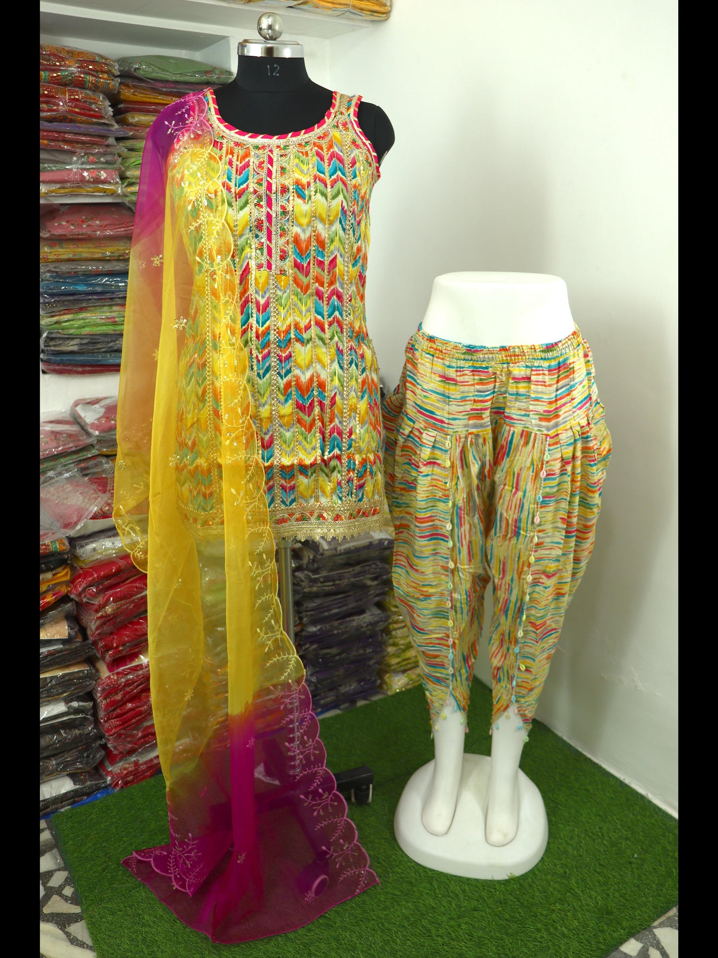 Dhoti Pant and Dupatta Set