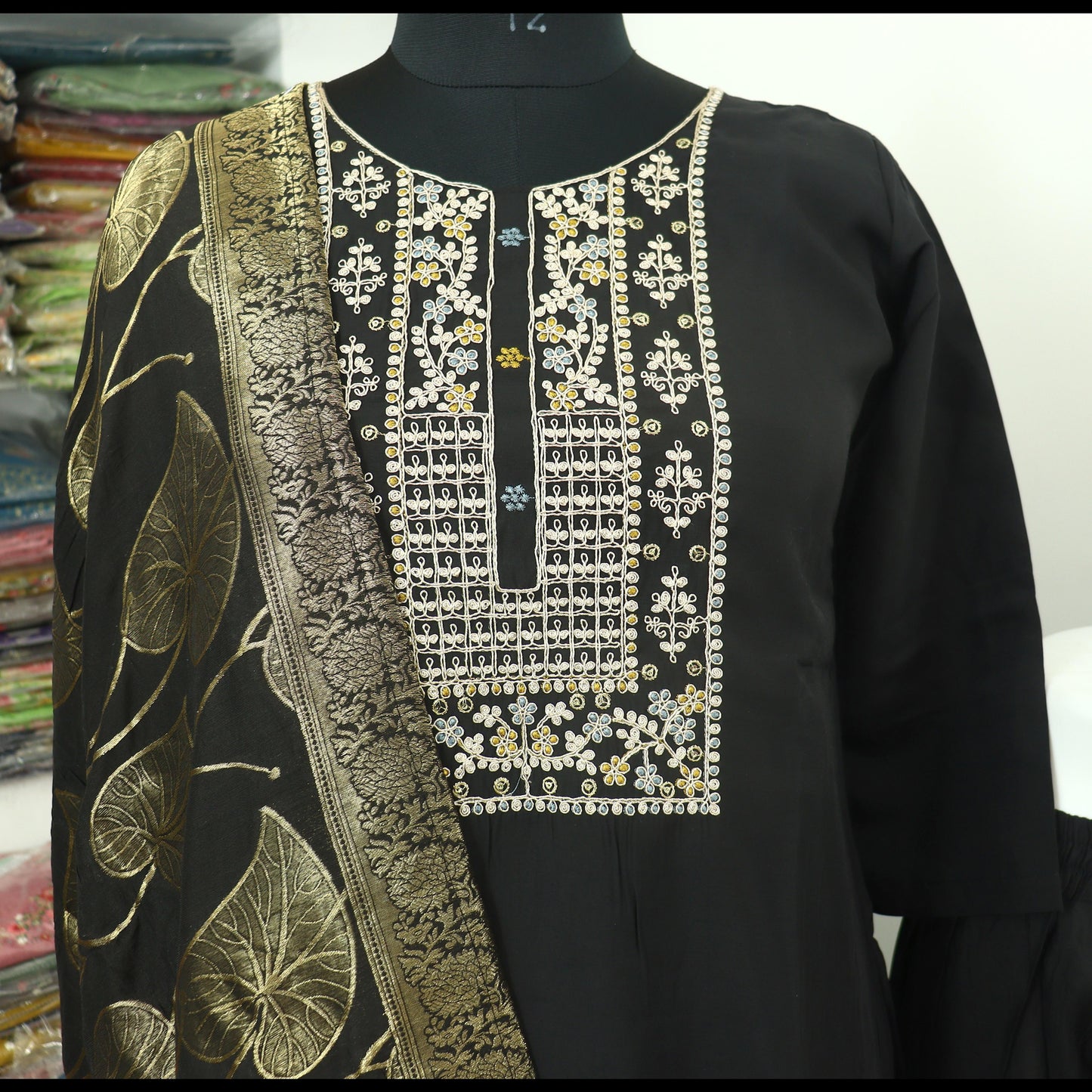 Silk Kurta, Pant and Dupatta Set