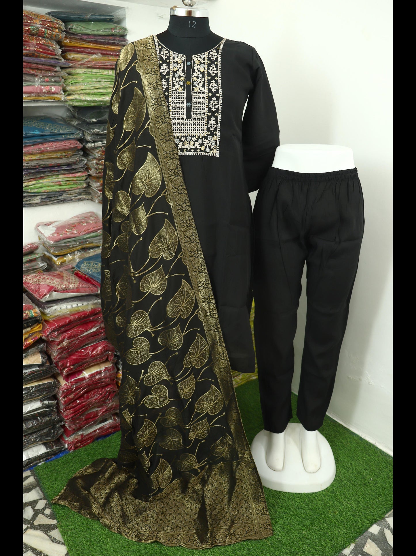 Silk Kurta, Pant and Dupatta Set