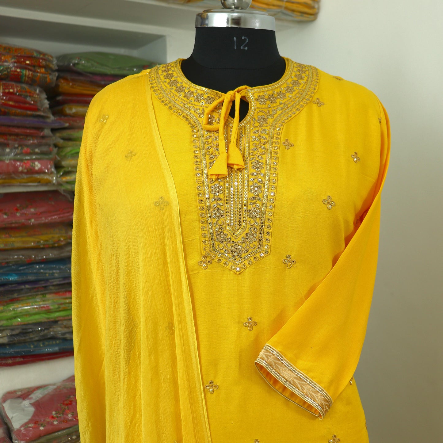 yellow cotton blend  3pc set