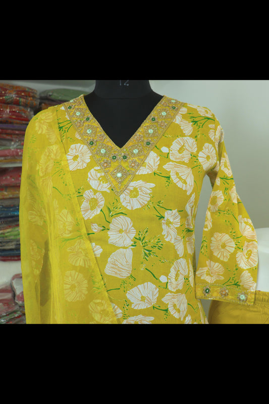 fancy cotton blend 3pc set