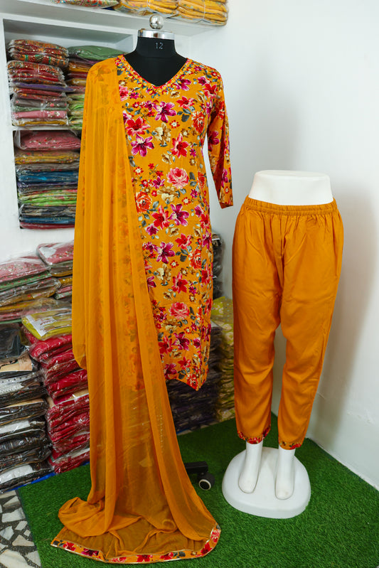 Quality Viscose Rayon dupatta set