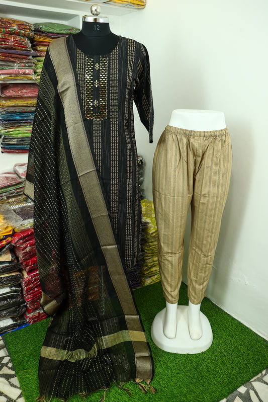 cotton blend Dupatta set