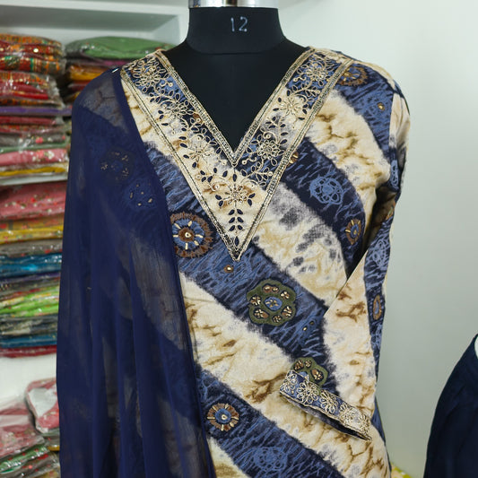 Quality Viscose Rayon kurta pant dupatta set