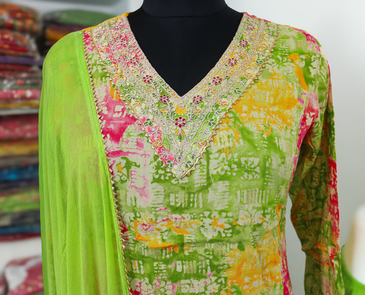 Quality Viscose Rayon dupatta set