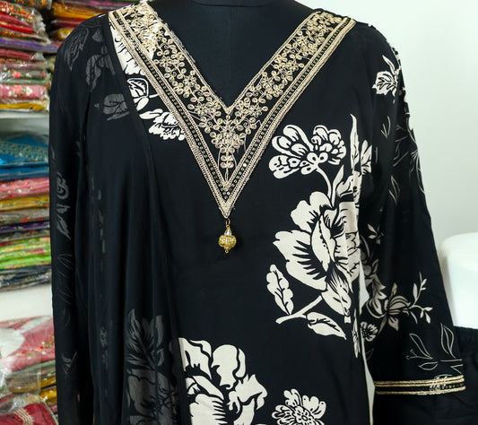 Quality Viscose Rayon dupatta set