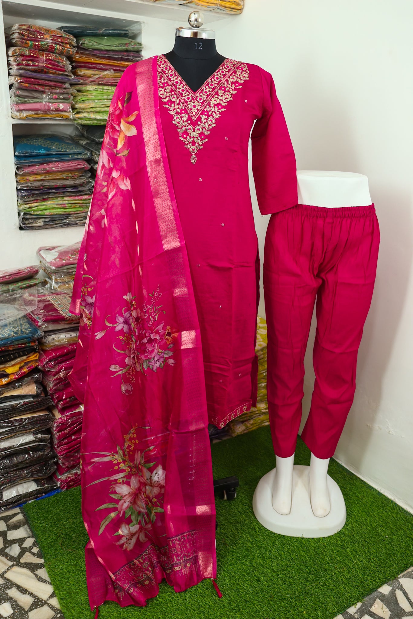Silk Blend Dupatta Set