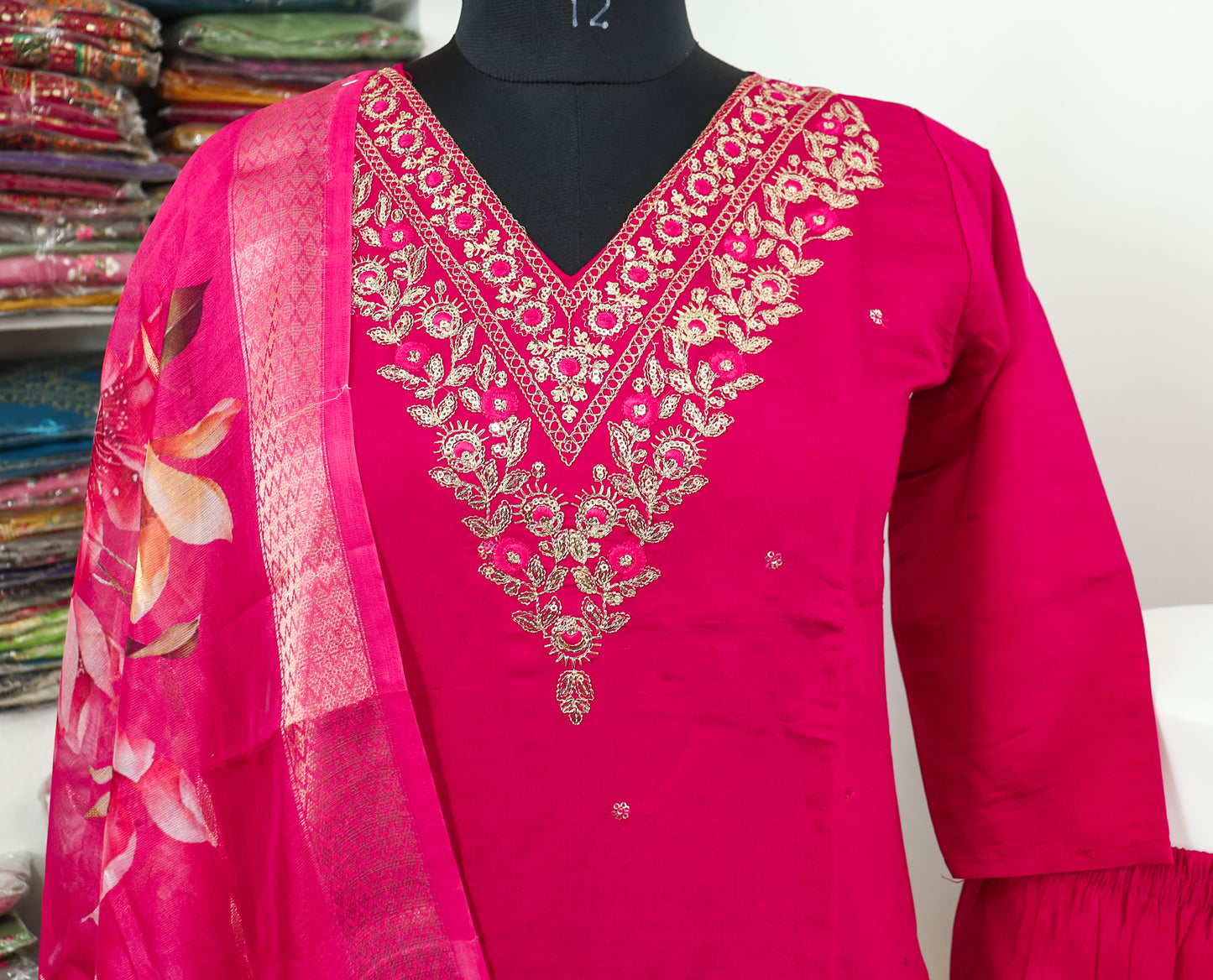 Silk Blend Dupatta Set