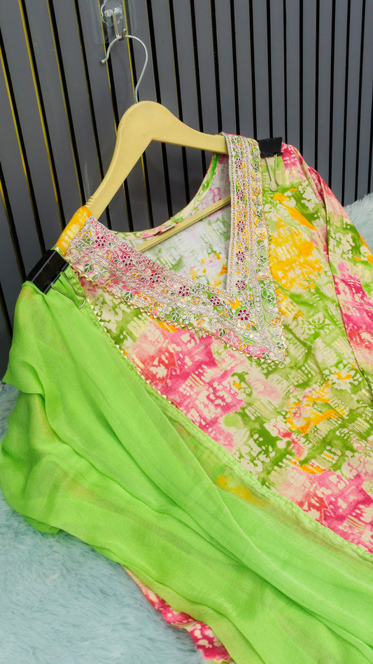 Quality Viscose Rayon dupatta set