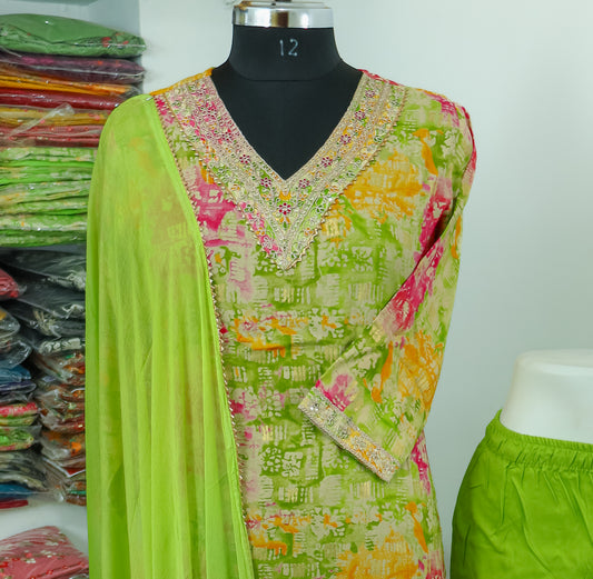 Quality Viscose Rayon dupatta set
