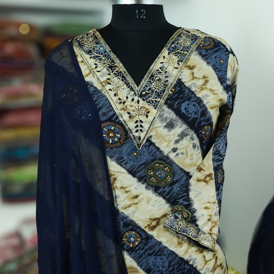 Quality Viscose Rayon kurta pant dupatta set