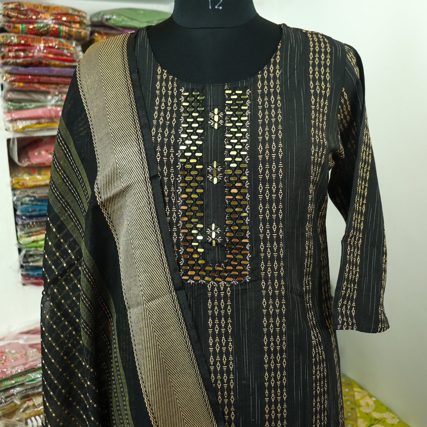 cotton blend Dupatta set