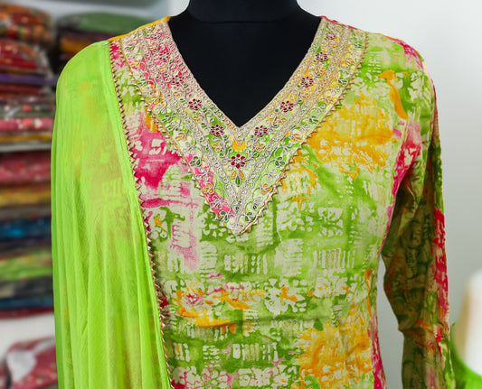 Quality Viscose Rayon dupatta set