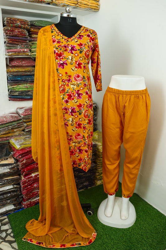 Quality Viscose Rayon dupatta set