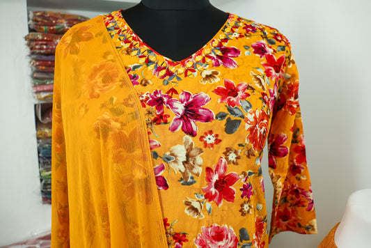 Quality Viscose Rayon dupatta set