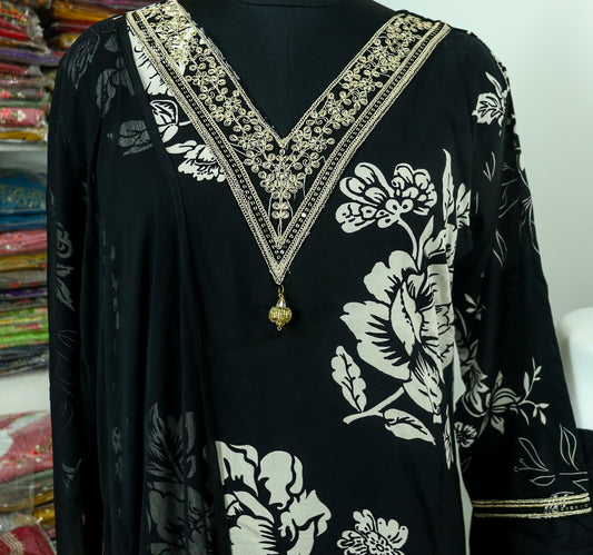 Quality Viscose Rayon dupatta set