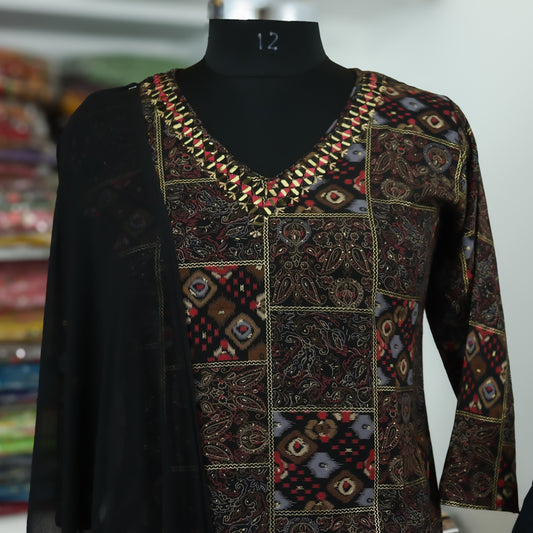 Quality Viscose Rayon dupatta set