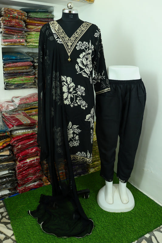 Quality Viscose Rayon dupatta set