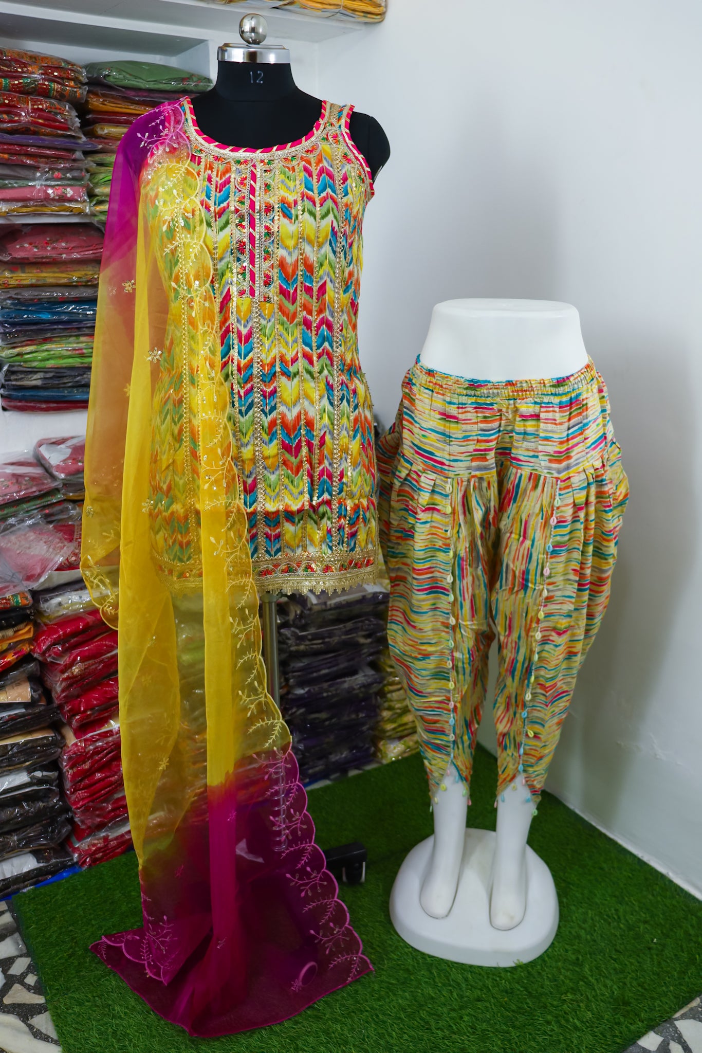 Dhoti Pant and Dupatta Set