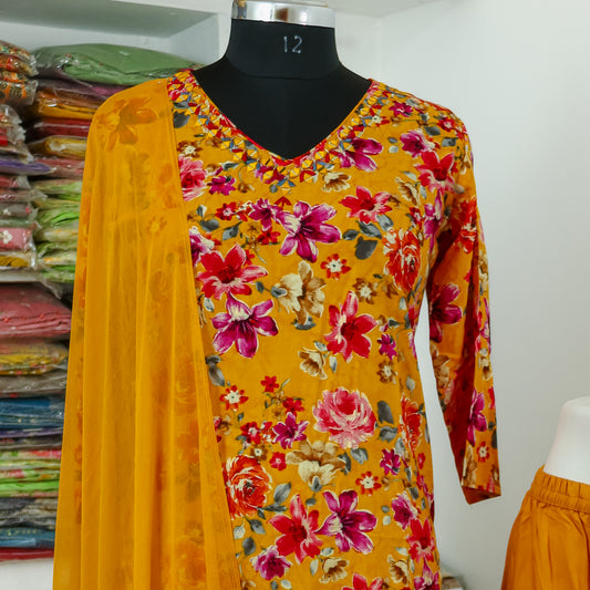 Quality Viscose Rayon dupatta set